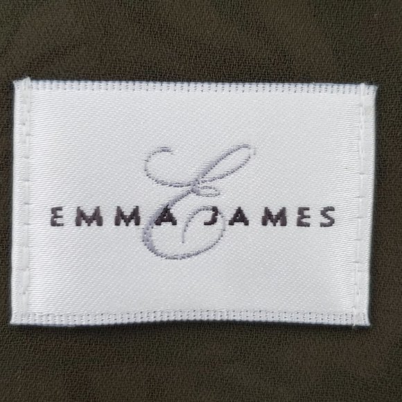 Emma James Abstract Leaf Floral Pattern Loop & Button Pintucking Top Size 16 - Picture 9 of 12